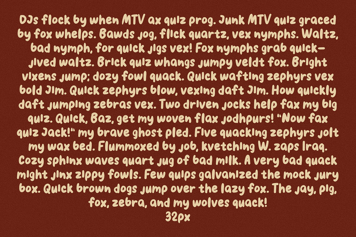 Bubble Cloud Handwritten Bold Font, a Handwritten Font by Ashiya Pixel (Photo 9 of 9)
