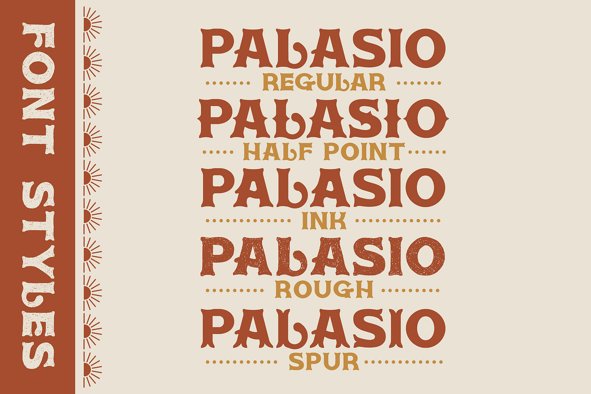 Palasio Typeface | Desert Font, a Font by NienowBrand (Photo 3 of 8)