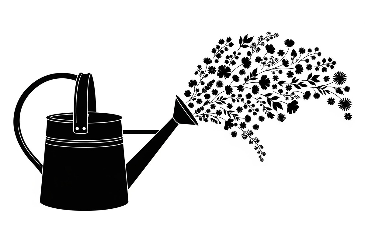 Floral Watering Can Design Bundle, an Illustration by Gaye Art (Photo 24 of 31)