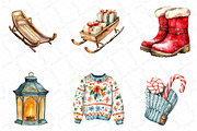 Watercolor Cute Winter Clipart Bundl, an Illustration by DreamPrint404 (Thumbnail 5 of 7)