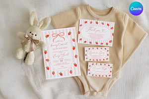 Berry Sweet Baby Shower Invite Set, a Templates & Theme by Digital_Mind