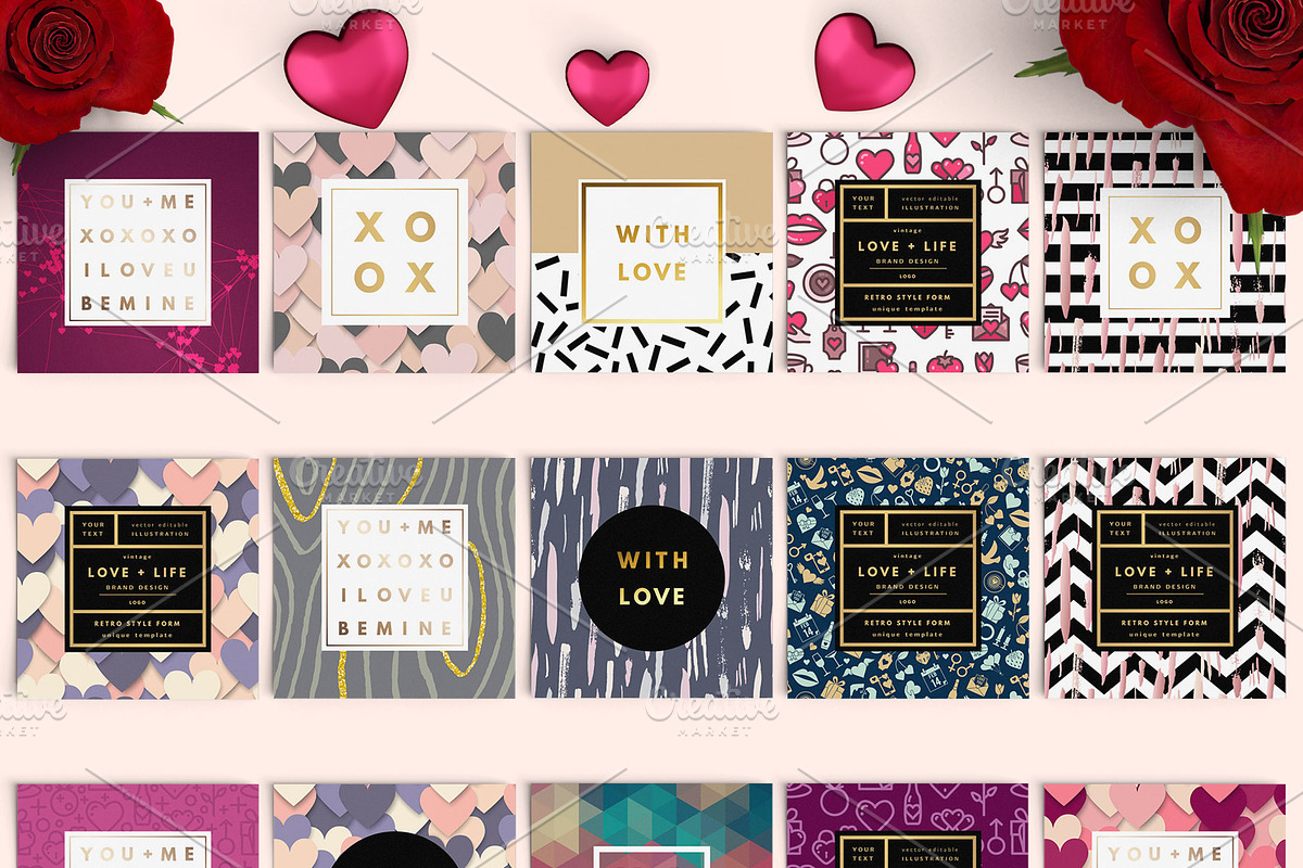 400+ Valentine's Day Cards Pack, a Decorative Illustration by Olha Kostiuk (Photo 9 of 9)