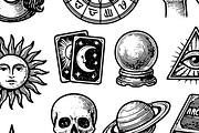 Mystical Tarot and Astrology Symbols, an Object Graphic by RT Studio (Thumbnail 4 of 4)
