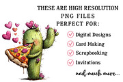 Whimsical Valentine Cactus Clipart, an Illustration by OK Design (Thumbnail 4 of 6)