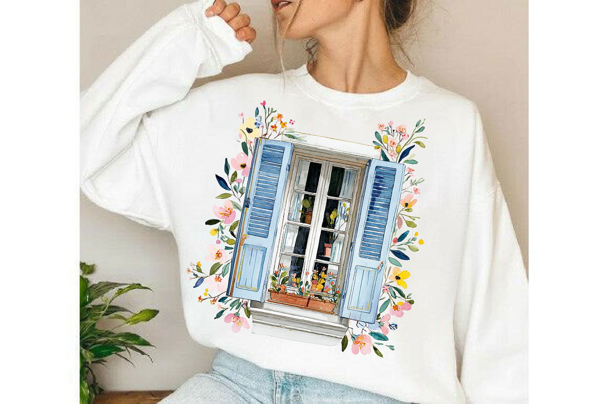 Mediterranean Window Door Clipart, an Object Illustration by DreamCafeArt (Photo 5 of 7)