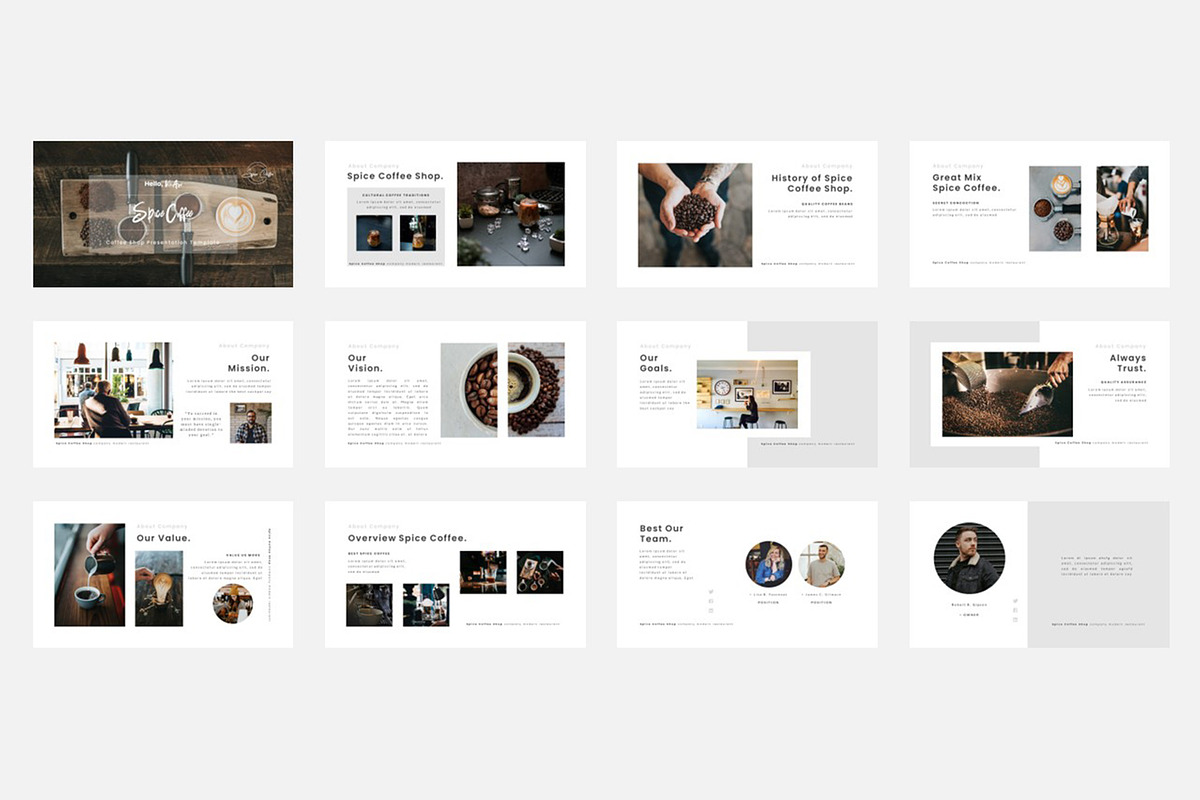 Spice Coffee PowerPoint Presentation, a Presentation Template by Glowin_studio (Photo 2 of 4)