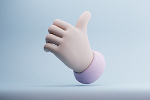 10 Bundle 3D Render Thumb Pose