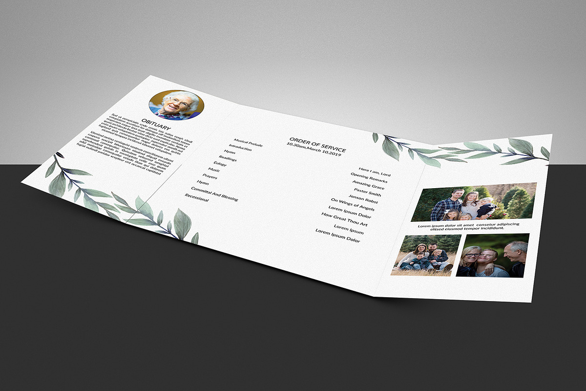 Funeral Program Template, a Brochure Template by Template Shop (Photo 3 of 4)