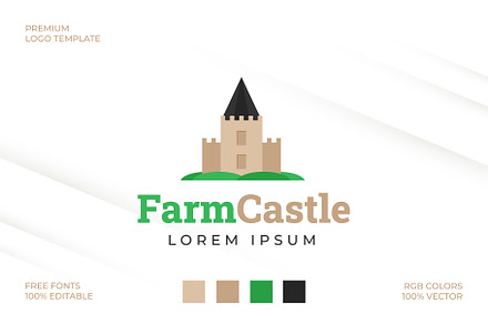 Farm Castle Logo Template