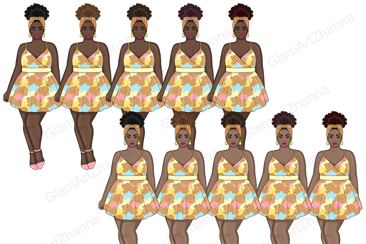 Ice Cream Clipart | Vacation Girl, a Person Illustration by GlamArtZhanna (Photo 5 of 5)