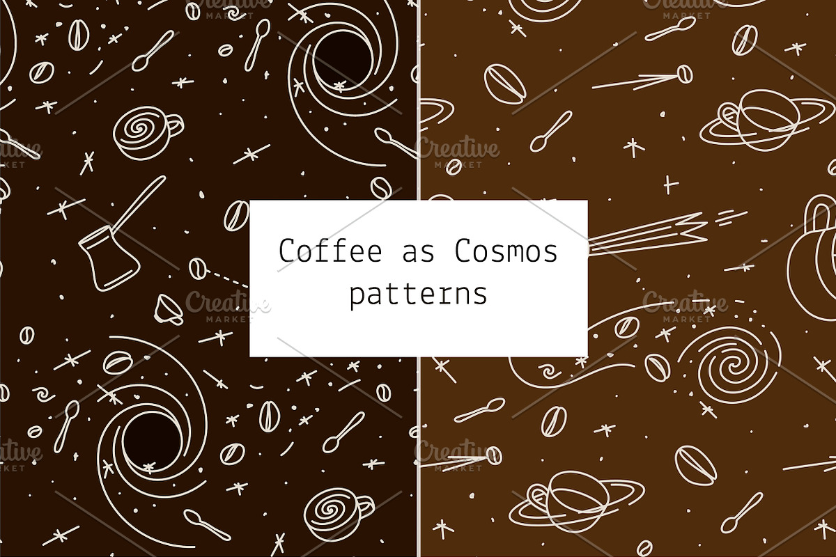 Coffee as Cosmos – Patterns, a Pattern Graphic by Lyolya Profitrolya (Photo 1 of 3)