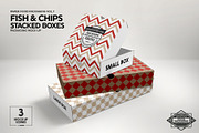 Stacked Fast Food Boxes Mockup, a Packaging Mockup by INCDesign (Thumbnail 8 of 10)