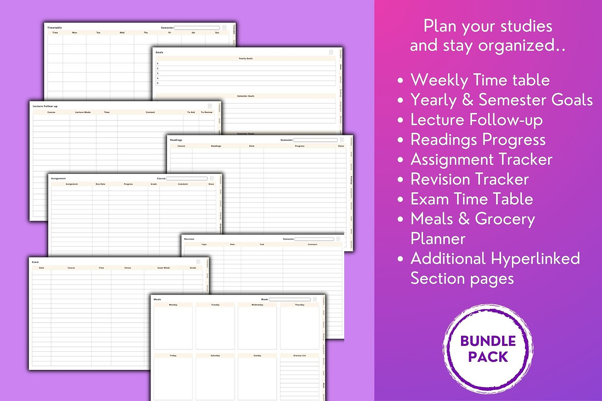 Digital Student Planner | Beige, a Templates & Theme by Design Composer (Photo 2 of 4)