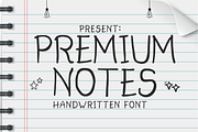 Premium Notes - Handwritten Font, a Handwritten Font by KiddoGlyphs Studio (Thumbnail 1 of 4)