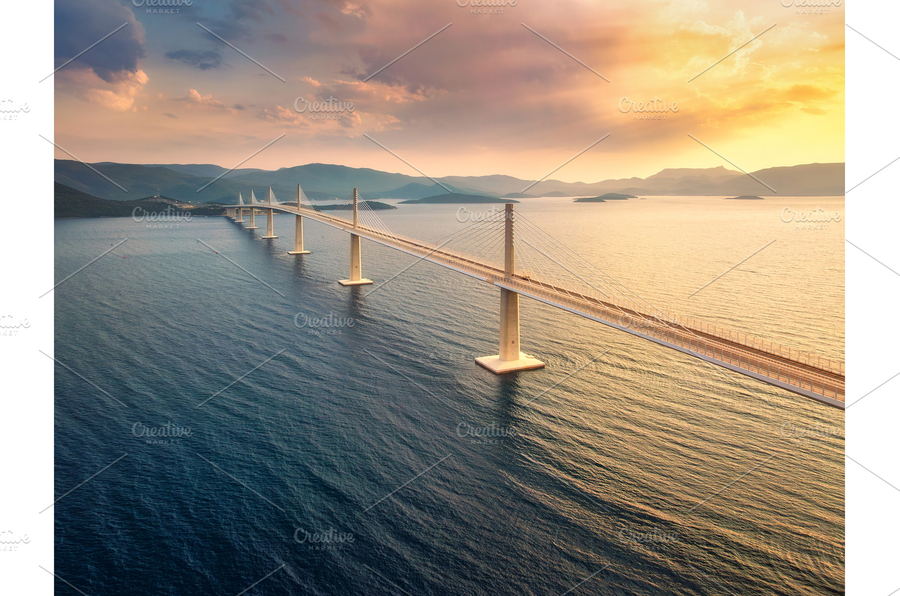 Aerial view of modern Peljesac, an Architecture Photo by den-belitsky