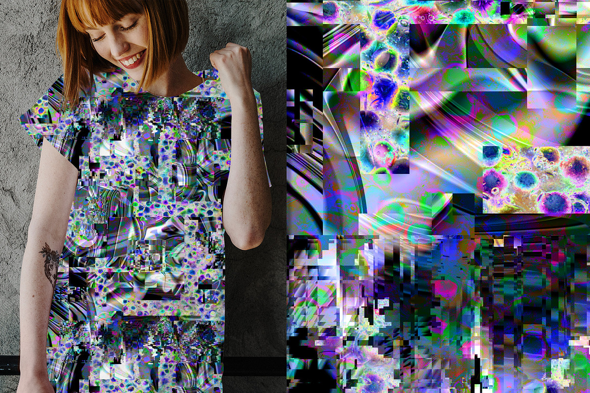 Glitch organic texture Seamless Patt, a Pattern Graphic by KomannaArt (Photo 5 of 5)