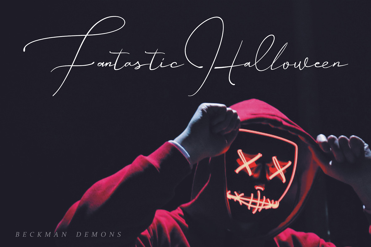 Beckman Demons - Signature Font preview 6