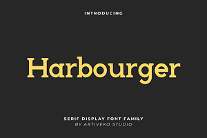 Harbourger Serif Font Family, a Serif Font by Artiveko