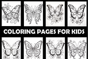 Butterfly Zentangle Coloring Book-V3, an Animal Illustration by Design Zone (Thumbnail 4 of 7)