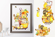 Honey Bee Summer Tea Clipart, a Food Illustration by TanyaOak (Thumbnail 9 of 12)