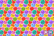 Colorful Emoticon Pattern, a Pattern Graphic by MISS CHATZ (Thumbnail 1 of 3)