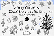 Merry Christmas HandDrawn Collection, a Decorative Illustration by Decor Lines (Thumbnail 1 of 12)