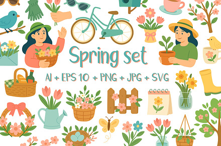 Spring Doodle Set