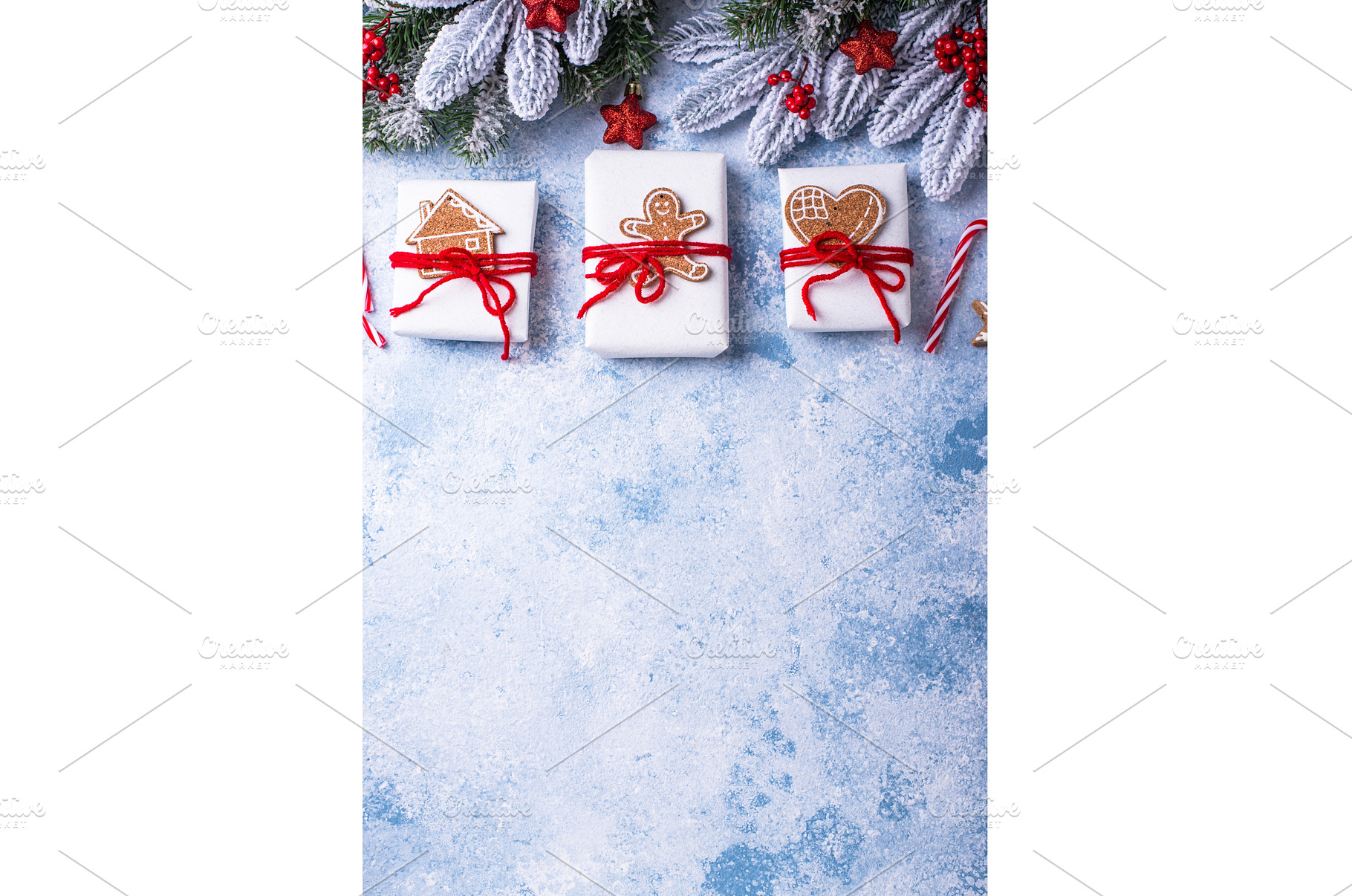 Christmas festive background with, a Holiday Photo by Yulia Furman