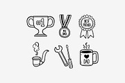Father’s Day Doodle Illustration, an Object Graphic by SLAB! Design (Thumbnail 2 of 3)