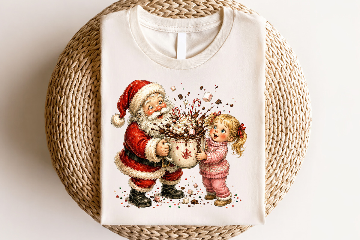 Funny Santa Hot Cocoa Splash PNG, a Seasonal Illustration by CraftArtStudio (Photo 4 of 4)