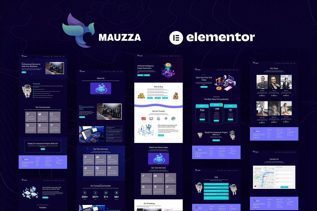 Cryptocurrency Elementor Template, a Templates & Theme by Reza Space (Photo 2 of 3)