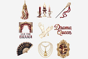 Watercolor Opera Theater Bundle, a Person Illustration by Tanya Kart (Thumbnail 9 of 13)