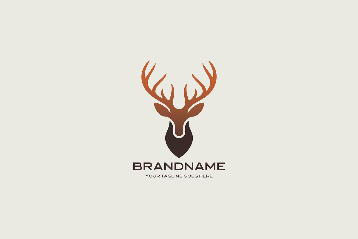 Minimalist Deer Logo Design, a Branding & Logo Template by YUDesignStore (Photo 1 of 10)