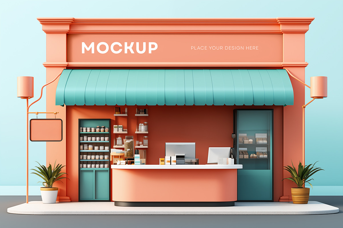 Shop Facade Mockup Generated with AI, an Advertising Mockup by dpi (Photo 13 of 13)