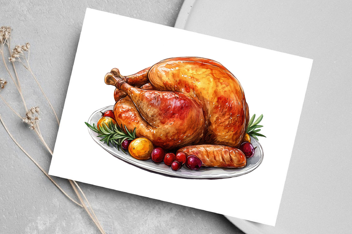 Kawaii Thanksgiving Clipart, an Illustration by Canvas Craft (Photo 5 of 7)