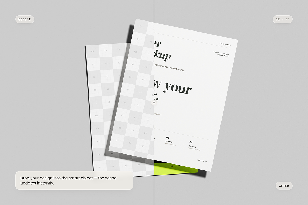 US Letter Flyer Mockup, an Advertising Mockup by Toasin Studio (Photo 2 of 7)