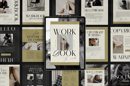 Jersey Workbook Canva Template, a Marketing Template by Amaré Creative