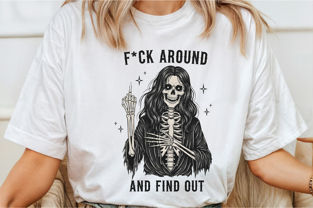 Funny Halloween Sassy Skeleton PNG, an Illustration by DreamCafeArt (Photo 4 of 7)