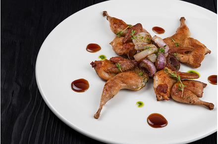 Roasted quails with vegetable, a Food & Drink Photo by Jan Jack Russo Media