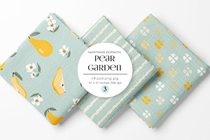 Pear Garden – Seamless Pattern Set