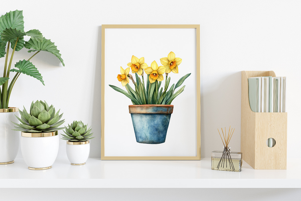 Christmas Houseplants Clipart, an Illustration by Canvas Craft (Photo 5 of 8)