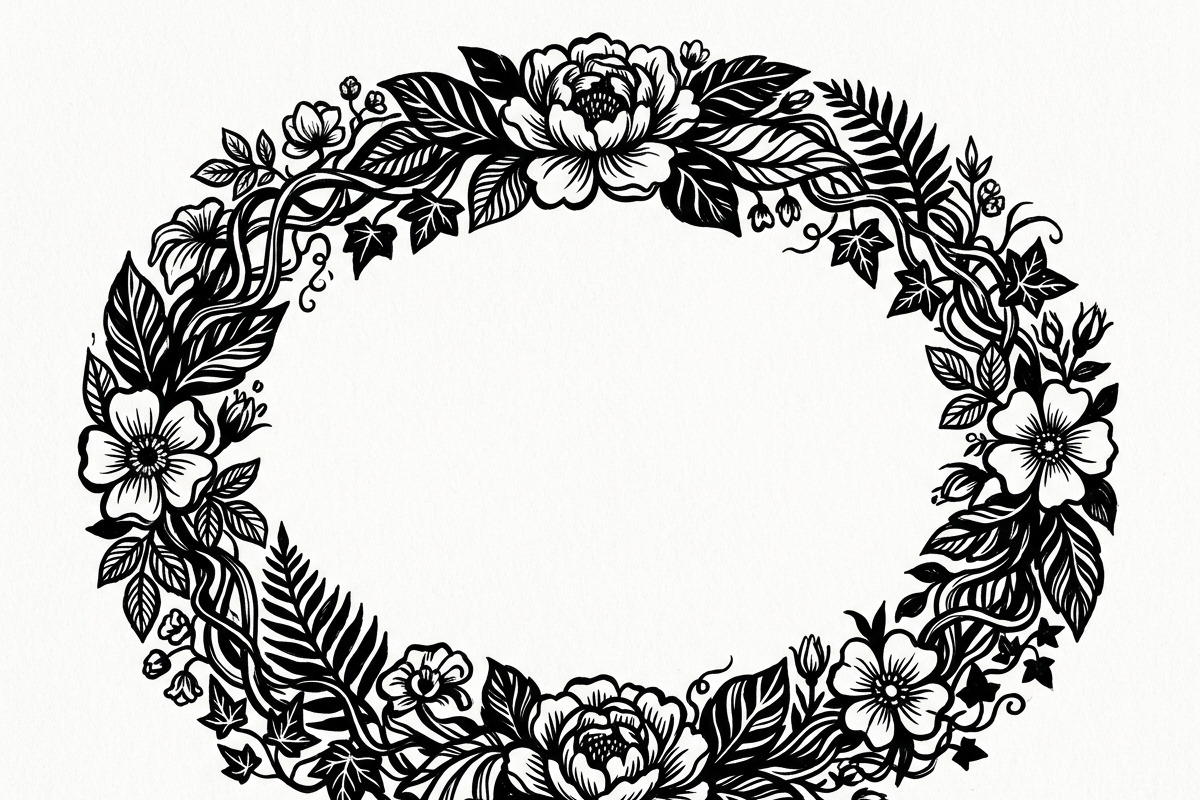 50 Elegant Floral Oval Mirror Frame, a Decorative Illustration by Amazin_art (Photo 13 of 29)
