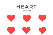 Set red icons of heart, a Solid Icon by motorama (Thumbnail 1 of 2)