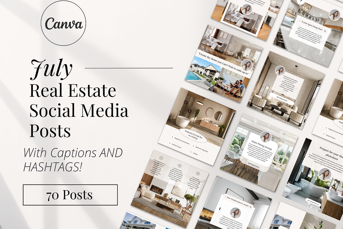 July Real Estate Posts with Captions, a Social Media Template by Marketing Templates Co. (Photo 2 of 10)