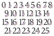Lavender Floral Numbers Clip Art, an Illustration by Amanda Ilkov (Thumbnail 5 of 5)