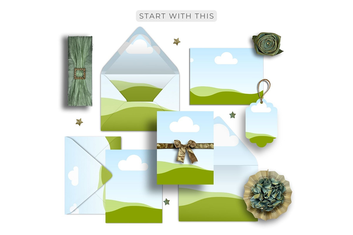 Christmas Stationery Canva Mockups, an Advertising Mockup by Mockup Scene (Photo 8 of 11)