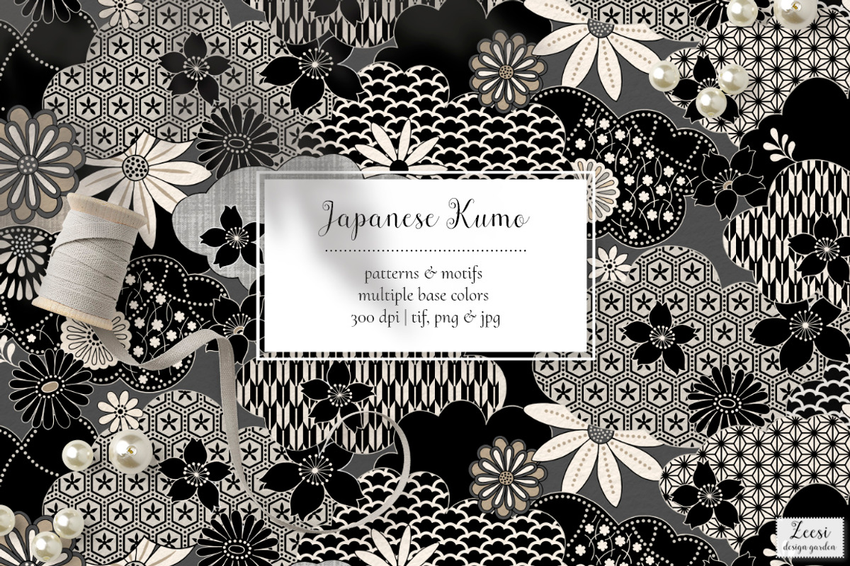 Japanese Kumo Pattern & Motifs, a Pattern Graphic by Zeesi Design Garden (Photo 1 of 10)