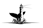Whale Tail Lighthouse Bundle, an Object Illustration by yasushie (Thumbnail 5 of 31)