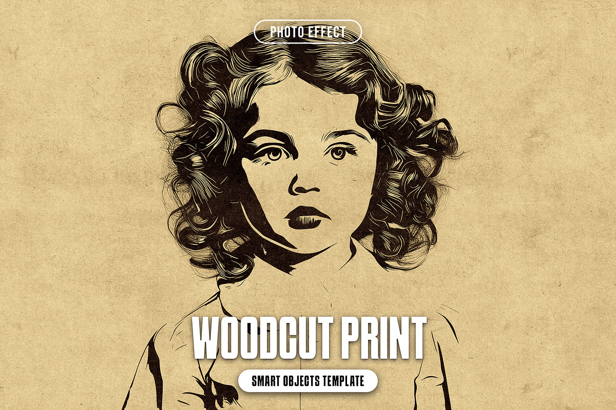 Woodcut Print Photo Effect, a Layer Style Add-On by iDoodle Studio (Photo 1 of 5)