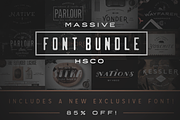 Massive Font Bundle, a Font by Hustle Supply Co. (Thumbnail 1 of 13)